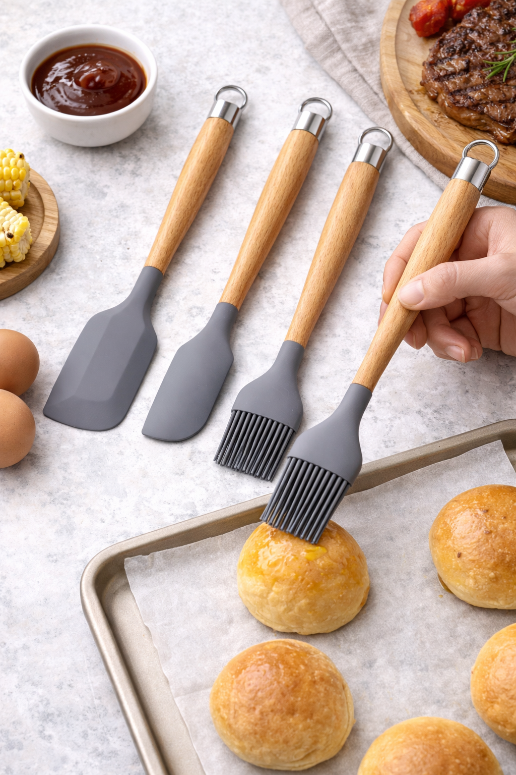 4-Piece Silicone Baking Utensil Set