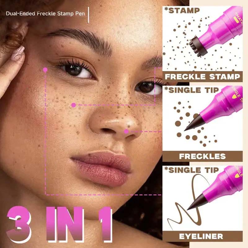 🔥HOT SALE🔥Waterproof Freckles Pen: Faux Freckle Stamp and Fine Tip Eyeliner for Realistic