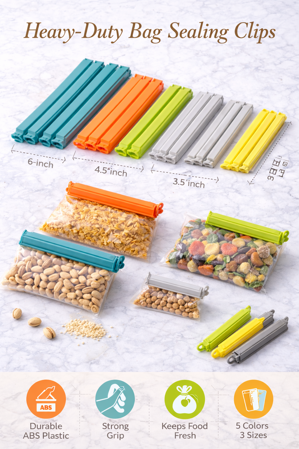 Reusable Bag Sealing Clips
