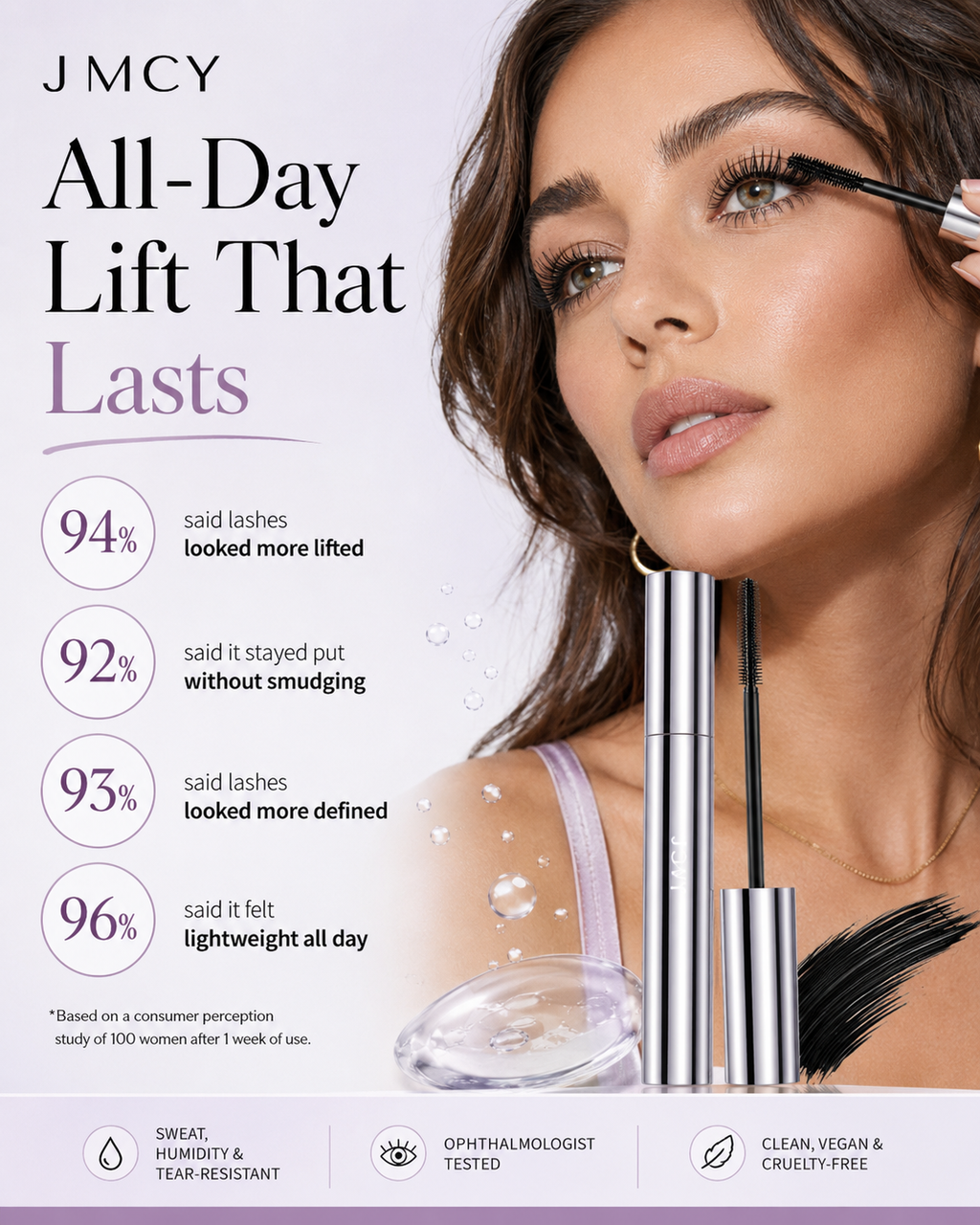 🌟Lashes That Stay Lifted All Day — No Smudges, No Clumps🌟