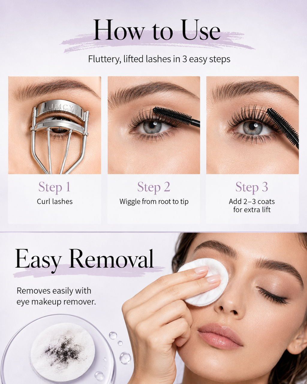 🌟Lashes That Stay Lifted All Day — No Smudges, No Clumps🌟
